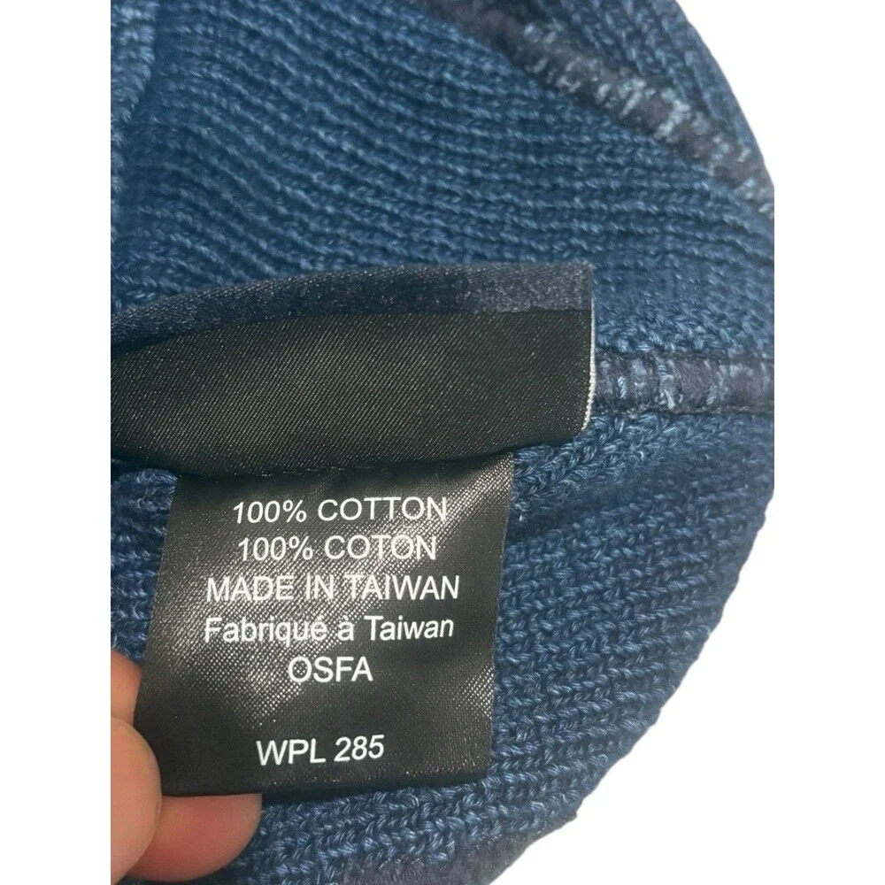 True Religion Dark Blue Cuffed Winter Knit Beanie